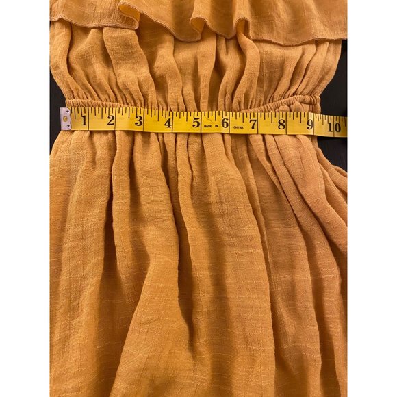 Forever 21 Strapless‎ Dress Womens Small Sunflower Flowy Cottage Tiered Hi-Low - Picture 9 of 16